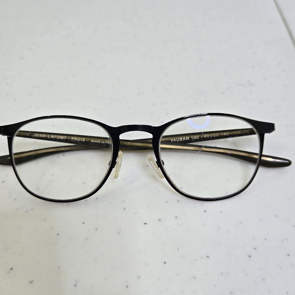 Jean Lafont Eyeglasses Vauban Glasses Paris 100 48 20 143 Frames Black Metal